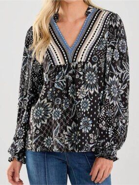 FDJ Boho Peasant Top